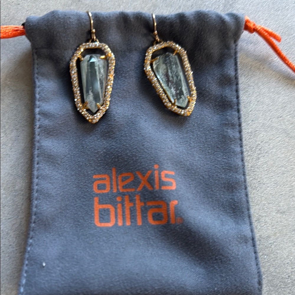 Alexis Bittar Gold and Silver Geometric Earrings